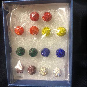 7 Stud earrings Chakra Austrian Crystal earrings